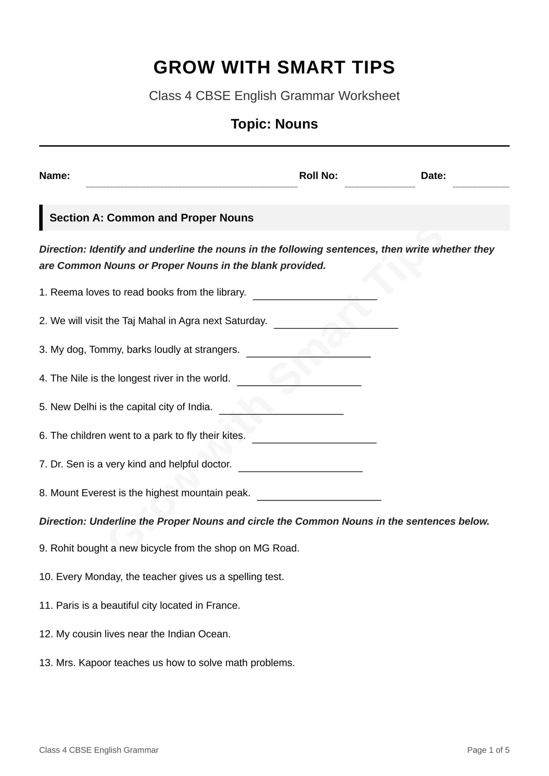 worksheet_1_nouns_CBSE_1