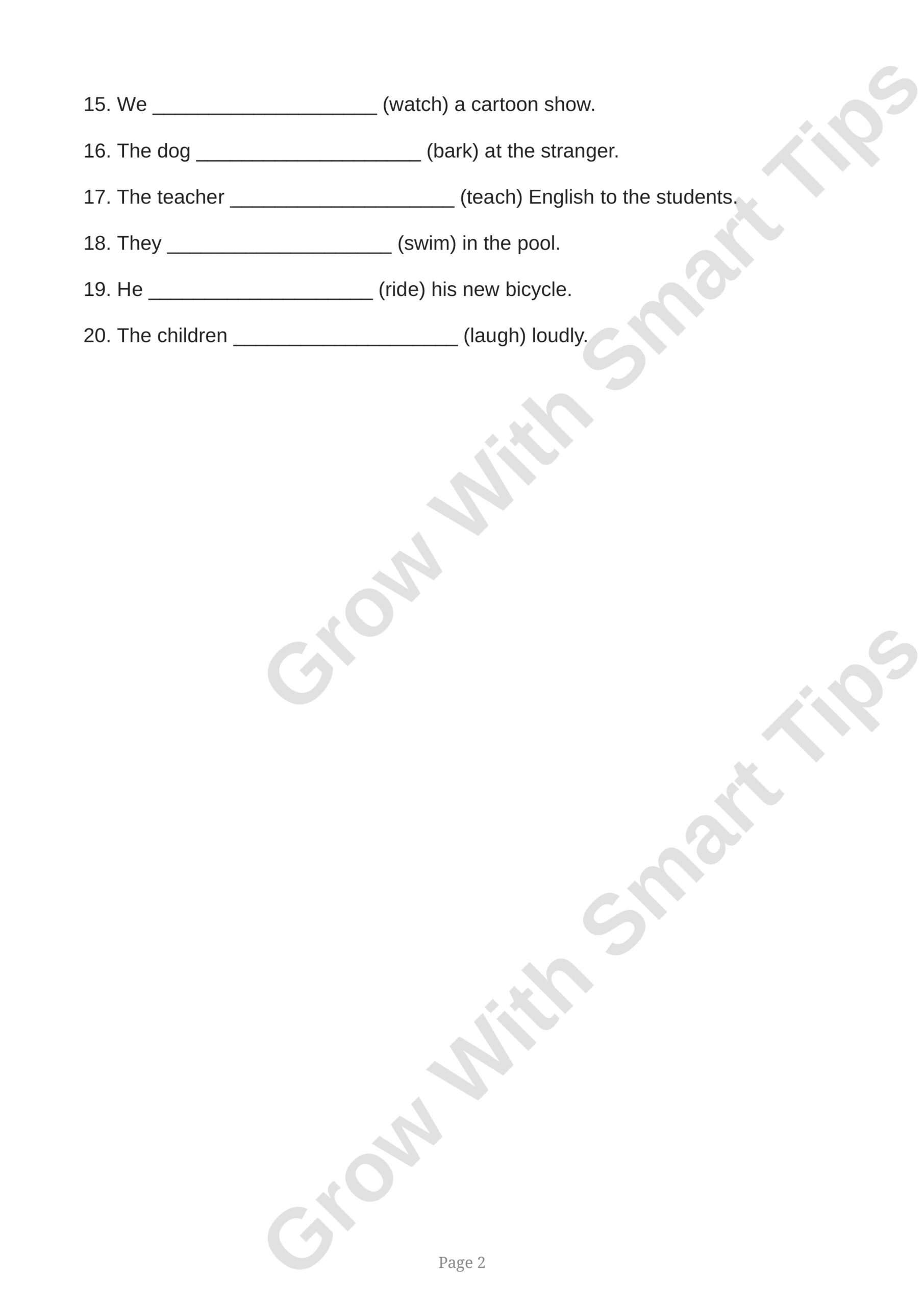 CBSE Class Present Tense Worksheet images