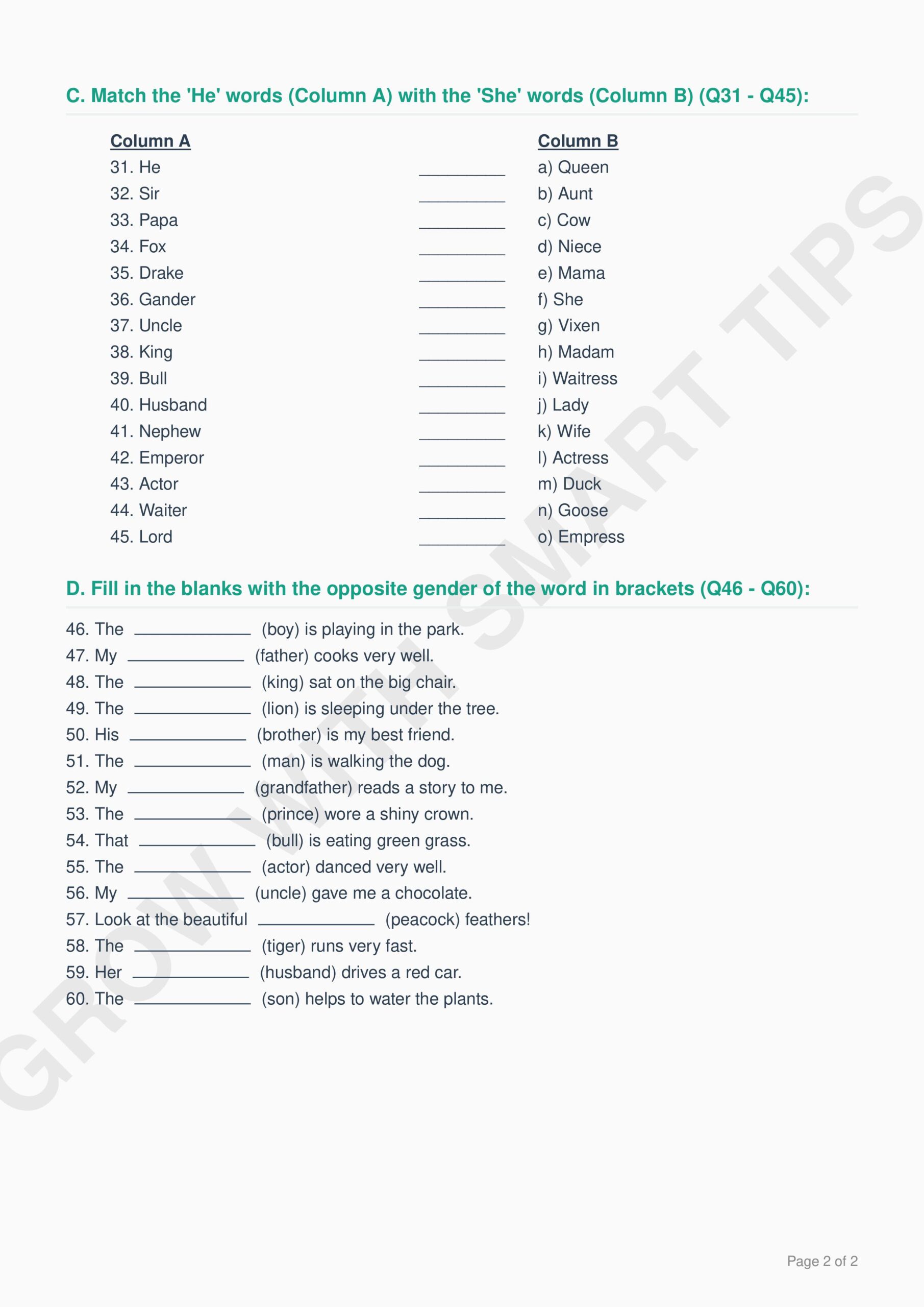 Gender Class 2 Premium Worksheets_2