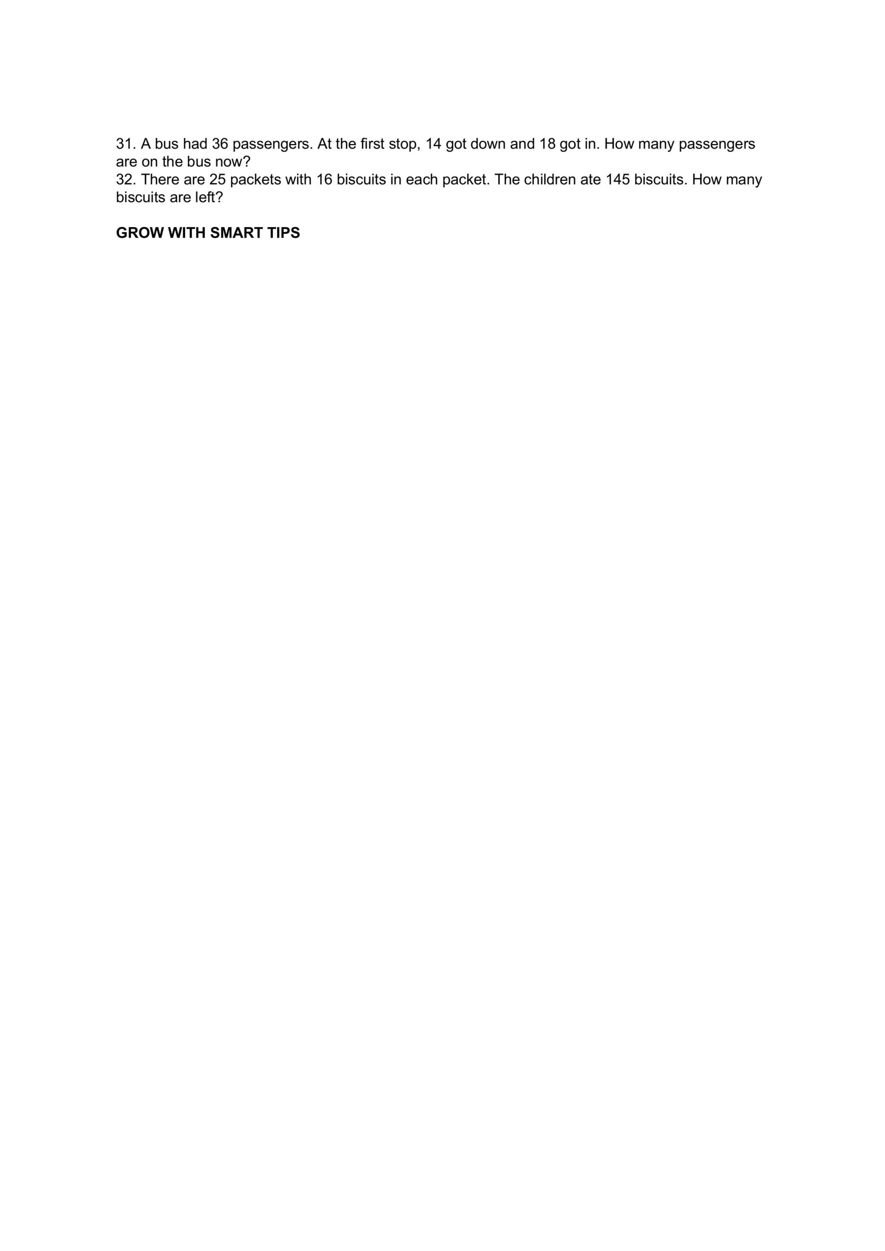 Class_3_Mental_Math_Mixed_Bag_Worksheet 2