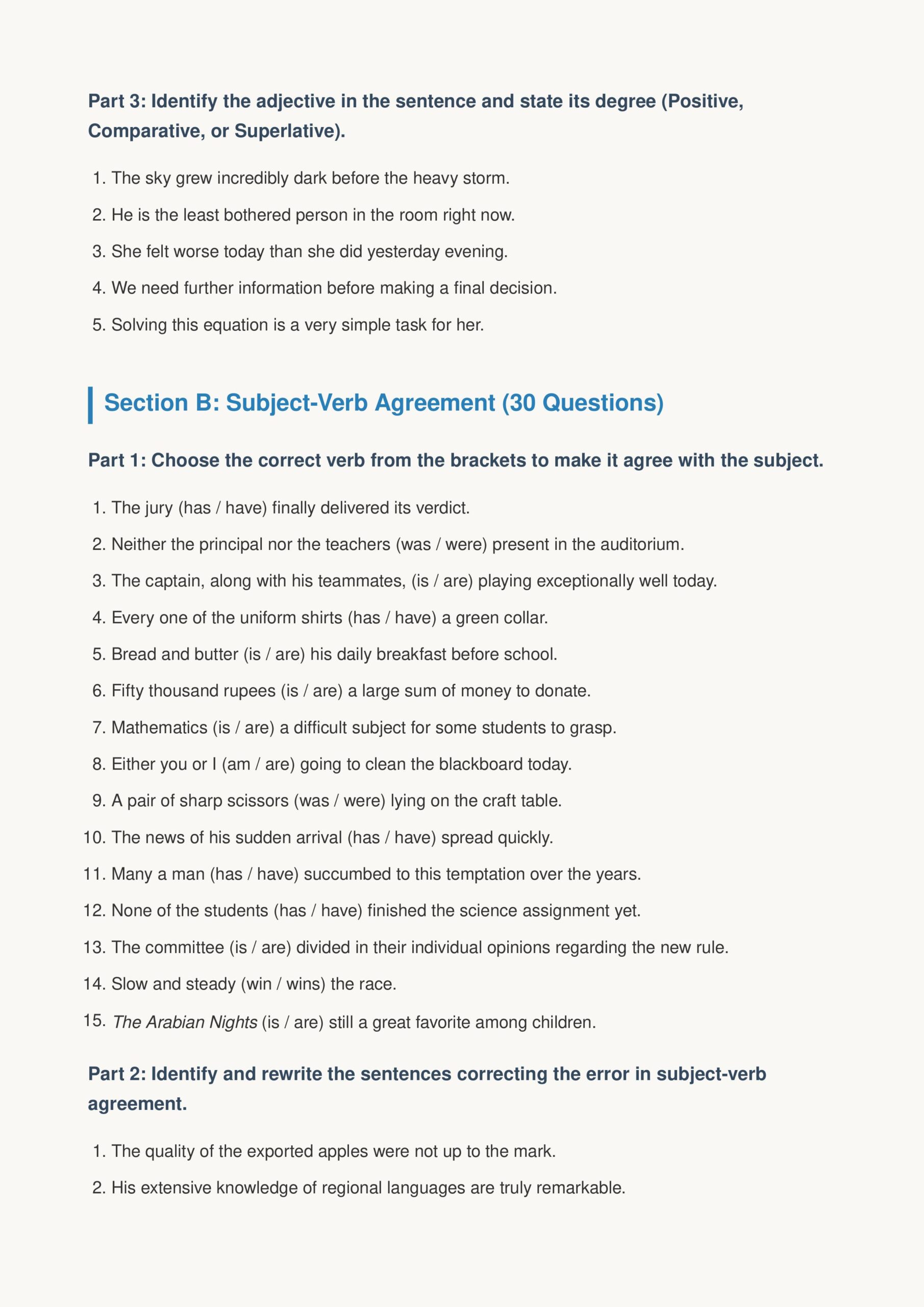 Class_7_ICSE_Grammar_Worksheet 2
