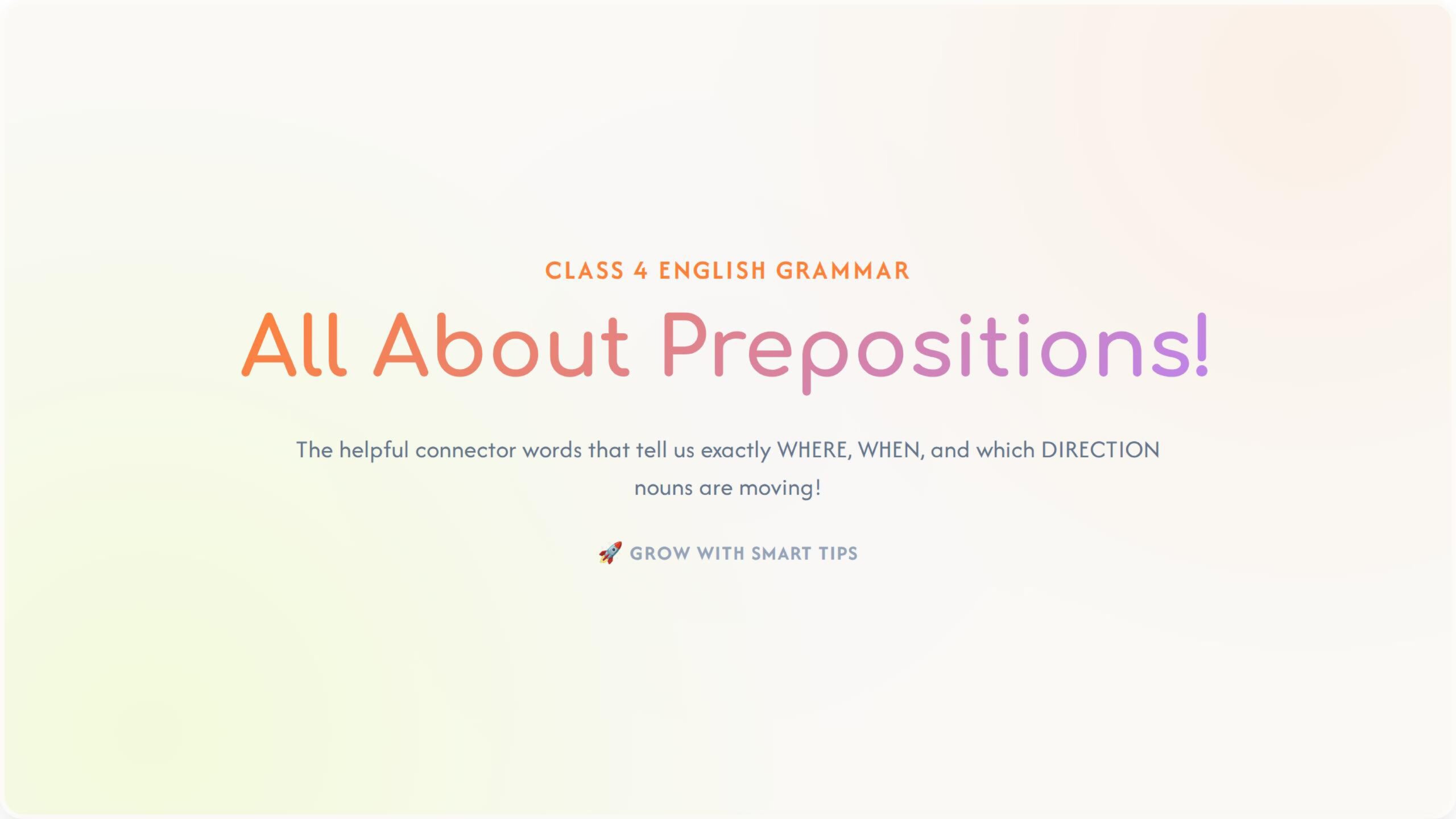 Prepositions and their Types - Class 4 Grammar-images1