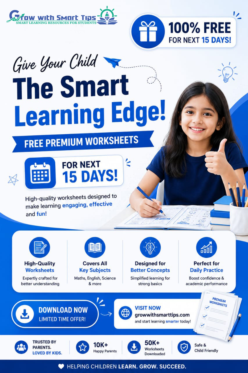 Grow With Smart Tips - Free Premium Worksheets for 15 Days